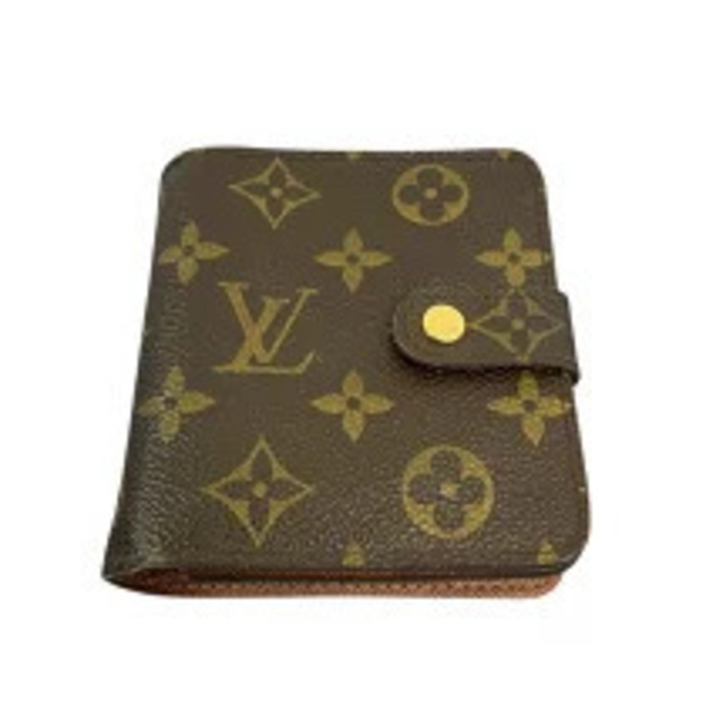 Louis Vuitton Compact Zip Wallet Brown Monogram Canvas Bi fold
